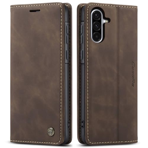 FCOZCKLOM Compatible with Samsung Galaxy A36 5G Case with Card Holder, Kickstand Protective Flip Folio Leather Wallet Case for Galaxy A36 5G (Coffee)