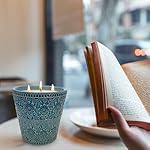 Delicate Porcelain Scented Candle, Natural Eucalyptus & Peppermint Essential Oils and Natural Soy Wax Aromatherapy Candle, Non-Toxic Smokeless Candle for Indoor, Patio, Backyard, Outdoor, Camping - Image 3