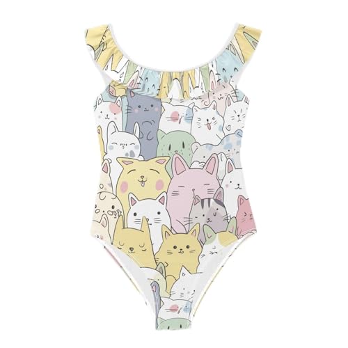Traje de baño para niñas Yoogain con volantes de playa