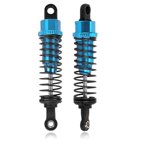 Agatige 70mm Metal Shock Absorber Damper Suspension 2PCS Car Shock Absorbers for 1:16 RC Car Upgrade Parts Blue