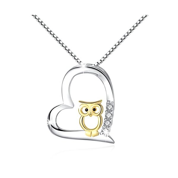 41MashmiKkL. SS600 - Plata de Ley 925 Collares Mujer Plata de Ley Love corazón Colgante Joyería Mujer Niña Joyas Para Mujeres cumpleaños regalos para novia hija