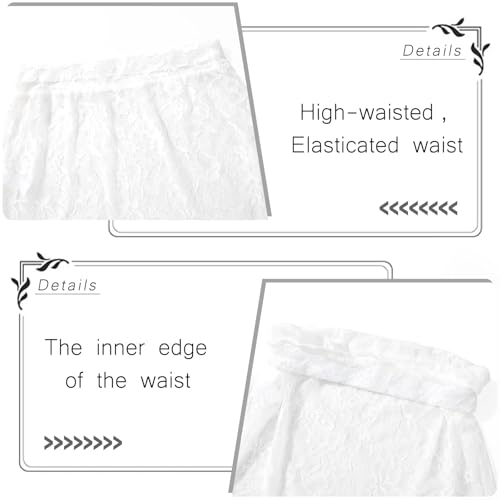 Aunribor Femme Jupe Longue en Dentelle Transparente Jupe Maxi Décontractée – vue 5