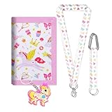 KRYMXAR 1 Stück Brustbeutel Mädchen, Dreifach Gefaltete Portemonnaie Kinder mit Einhorn Motiv, Portemonnaie zum Umhängen, Kinder Geldbeutel Mädchen für Schule und Reisen