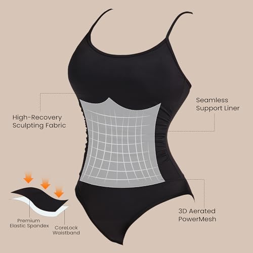 Period Swimwear for Teens One Piece Ultra-Thin Quick-Dry Leakproof Tummy Control Swim Suit ，Multi2