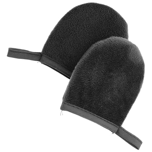 Cabilock 2 piezas Guantes de Aplicación para Autobronceado Mitones de Felpa Suave para Crema Hidratante y Protector Solar Herramienta Práctica para Uniforme y Masaje Corporal