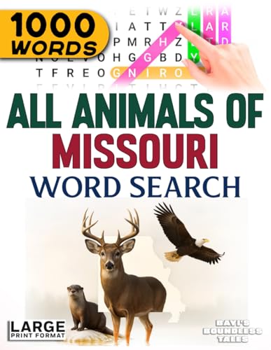 All Animals of Missouri — Word Search: Large Print