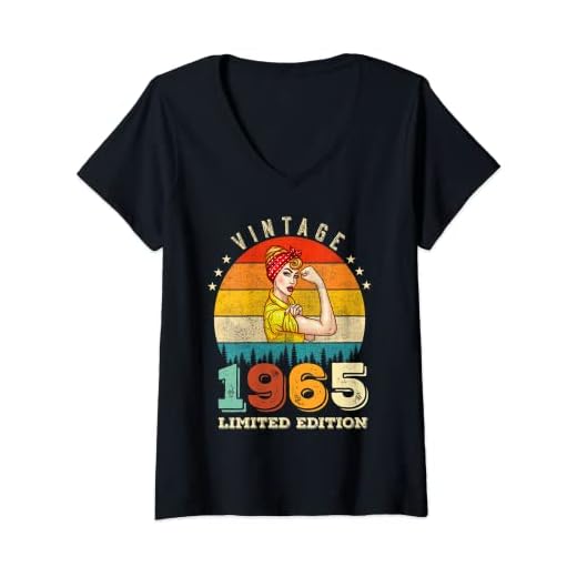 Mujer Vintage 57 Cumpleaños 1965 Edición Limitada Mujeres 57 Años Camiseta Cuello V