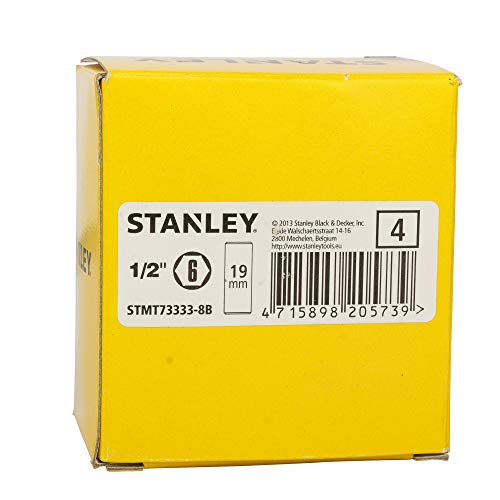 Image of STANLEY STMT73333-8B-12 Chrome Vanadium Steel 6 Point Deep Socket 1 /2 inch 19 mm Silver