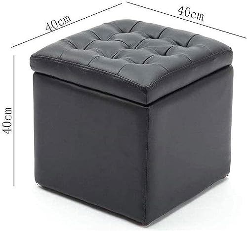 Tabouret de rangement compact 40x40 pour optimiser un petit salon - 3