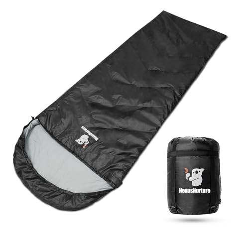 NexusNurture Sleeping Bags for Adults - Warm & Lightweight Envelope Compact Sleeping Bag, Watrerproof Indoor & Outdoor Use for Camping, Hiking and Backpacking