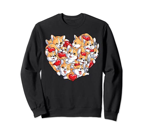 Valentines Day Corgi Heart Funny Dog Lover Gifts Men Women Sudadera