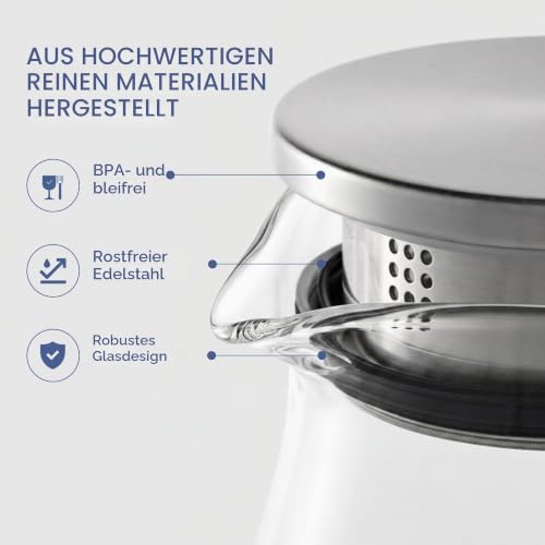 Foto von HEFTMAN Glaskaraffe mit Deckel 2 Liter