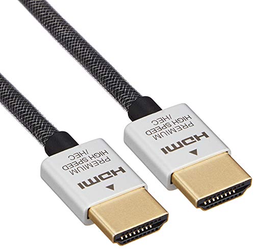 BUFFALO HDMIケーブル プレミアム認証 スリム 2.0m シルバー BSHDPS20SV