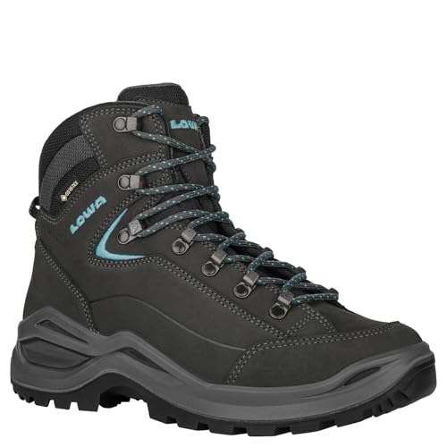 LOWA Stiefel mittel RENEGADE EVO GTX MID Ws S asphalt/türkis, 42
