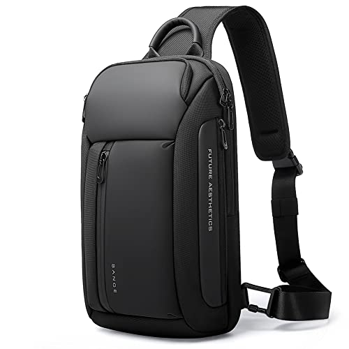 Uaskmeyt Sling Bag For Men Sling Backpack Crossbody Shoulder Bags Water Resistant Travel Daypack For Hiking Camping Outdoor Trip (Black2) #TOP12