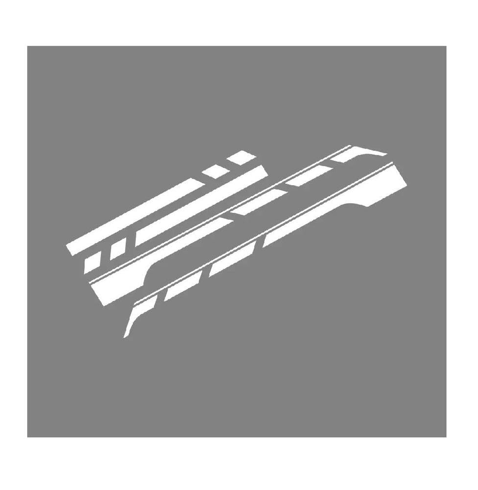 Dabhuoc Glossy White For Citroen Camper Minivan Car Door Side Waist Line Decals Auto Tuning Accessories(,L)