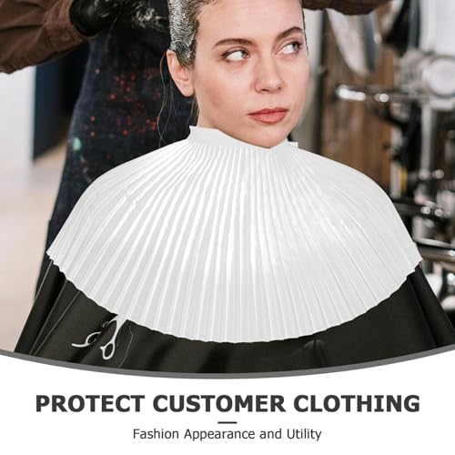 Capa impermeable blanco para barbero con cierre de velcro miniatura 3