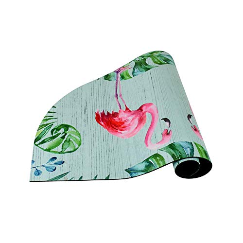 Why Decor Half Round Door Mat Indoor Flamingo Entrance Rugs With Tropical Leaves Half Circle Rug Outdoor Half Moon Rug Entryway Rug Half Round Rug Front Door Mats Rubber Welcome Doormat (Flamingos) #TOP6