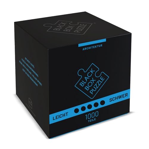 Black Box Puzzle 1000 Teile - Blackbox Puzzel mit Überraschungs-Motiv ohne Vorlage schweres Puzzle Erwachsene anspruchsvoll Puzzle-Box Architektur (2024)