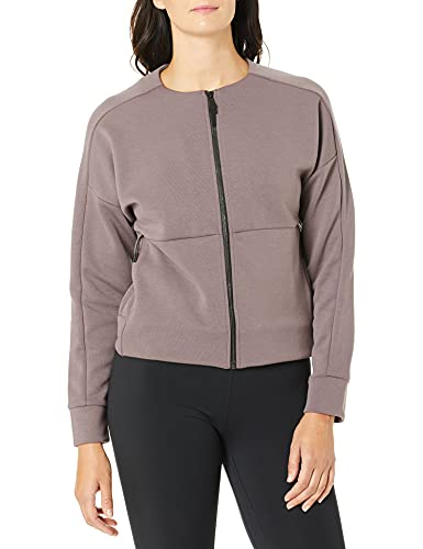Image of Reebok Women's Full-Zip Coverup, Almost Grey, Small