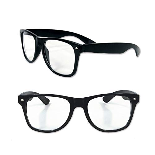 Beistle Horn Rimmed Glasses : lunettes rétro noires de déguisement sans verres