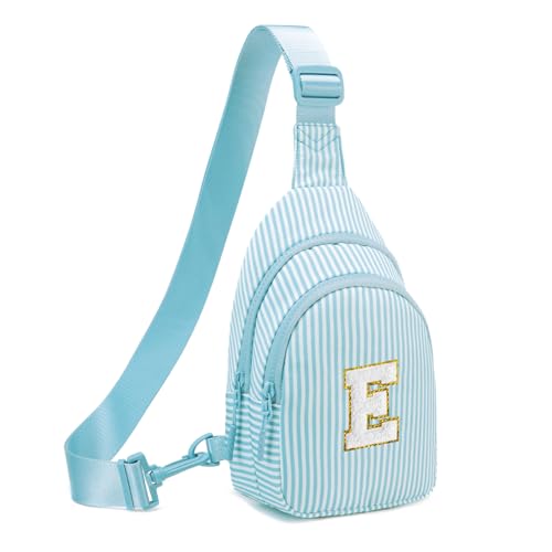 Gifts for 8 9 10 11 12 Year Old Girls Sling Bag Crossbody Bags Fanny Pack for Teen Girls Personalized Gifts for Women Icing Blue E
