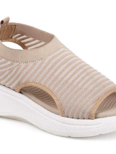 Image of Carlton London Women's Knitted Slip-On Wedge Sandals