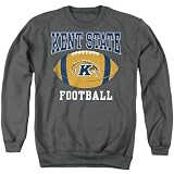 Kent State University Football Ball Unisex Adult Crewneck, Charcoal, M