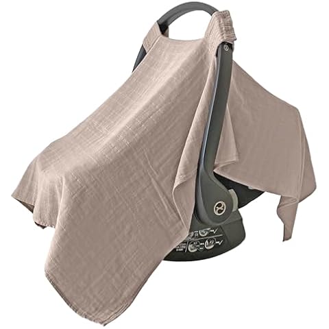 MOZAH Organic Muslin Baby Car Seat Cover Cover