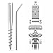 Maxerio NEU 100 cm 2er U-Set TILT Schraubfundamente inkl. 10 cm Pfostenträger (U-Winkel - feuerverzinkt); Ø 60 x 2; M12