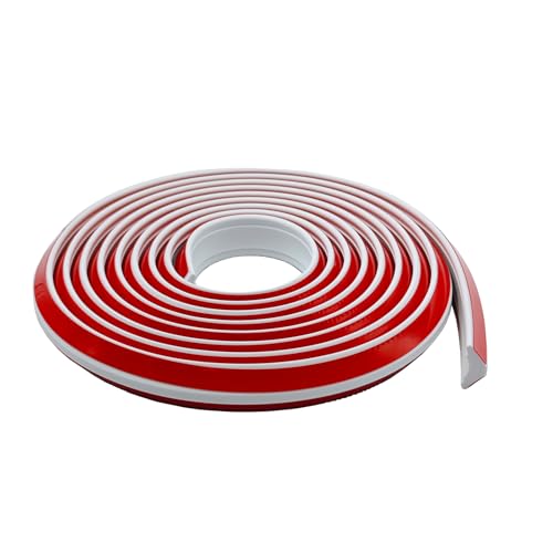 Flexible Beading & Edging for Laminate Flooring,Self Adhesive Caulk Strip,PVC Quadrant Trim,Moulding Trim for Cabinet Countertop Skirting Board,Home Wall Inside Corner Trim, (White, 3m × 28mm)