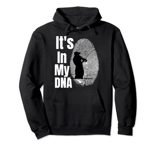 Lustige Angelbekleidung für Männer, Frauen und Kinder: It's In My DNA! Pullover Hoodie