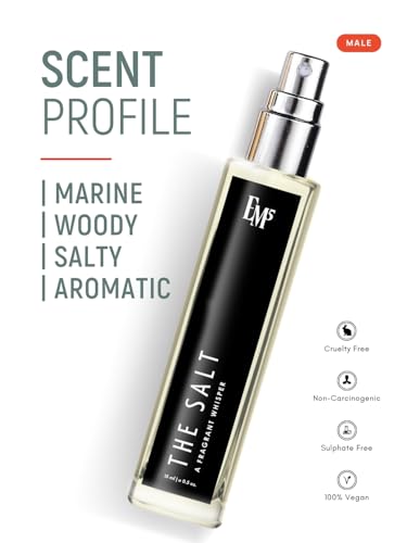 Image of EM5 The Salt EDP Perfume for Men | Marine Woody Salty Aromatic Fragrance | Strong and Long-Lasting Eau De Parfum Spray | Luxury Gift for Him 15ml
