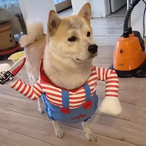 Interpretação de papéis, bonecas engraçadas para cães de médio e grande, fantasias para cães de Hall