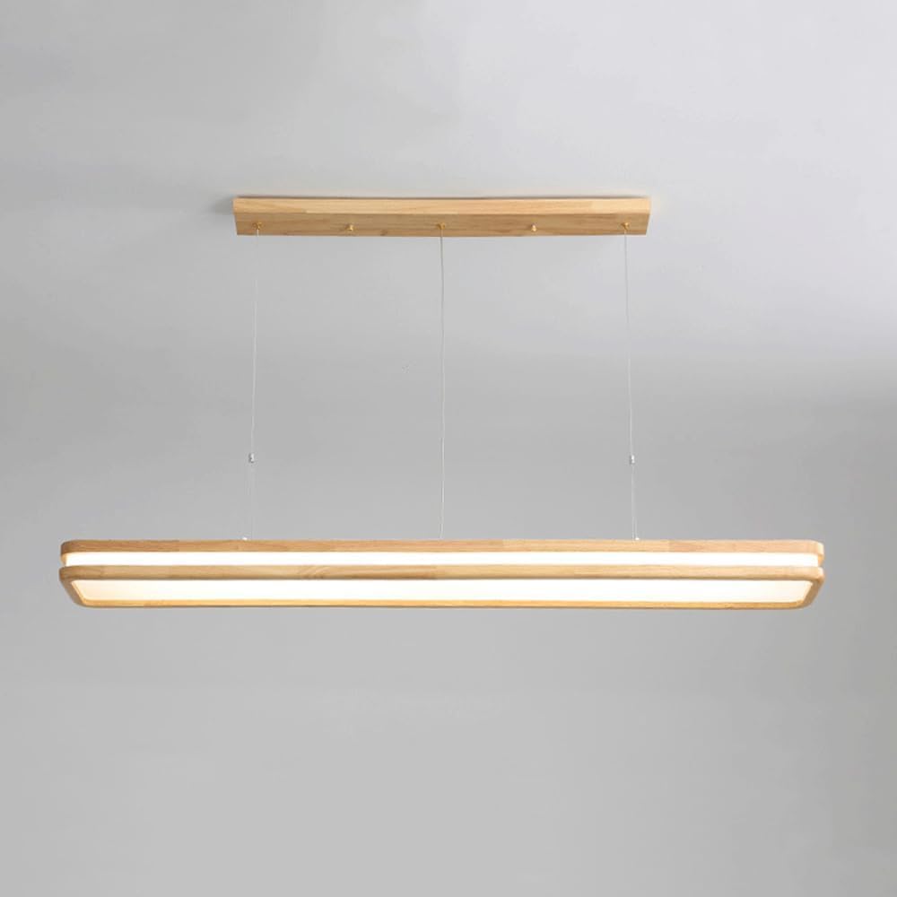 Suspension LED 36W rustique en cuir idéale au-dessus d'un bar long - 8