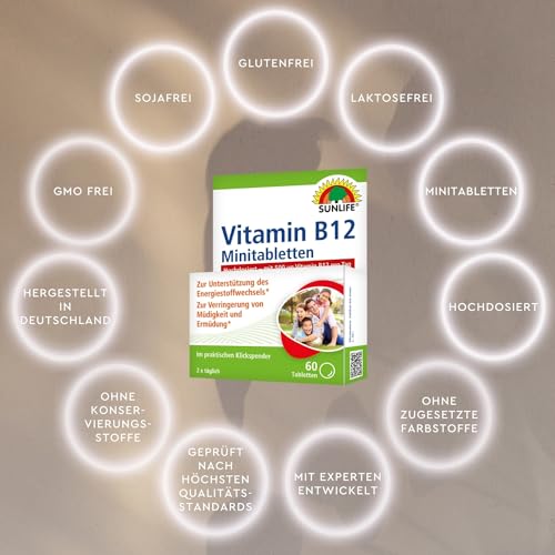 Vitamin B12 Mini-Tabletten von Sunlife, 60 Stück
