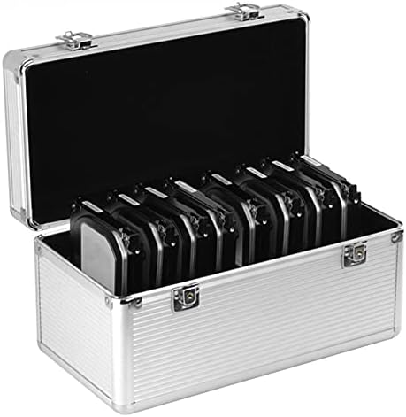 Aluminum and Eva Hard Drive Protective Case 8X3.5 Inch and 6X2.5 Inch Slots for Hard Drive Classification and Storage