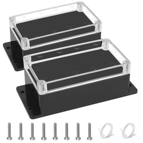 Boîte de jonction étanche IP65 en ABS noir 158x90x64mm avec couvercle transparent et oreille fixe
