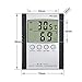 Termometr pokojowy LCD cyfrowy termometr higrometr kryty wilgotność na zewnątrz monitora czujnika czujnikowa sonda max i min Higrometr (Color : ABS)