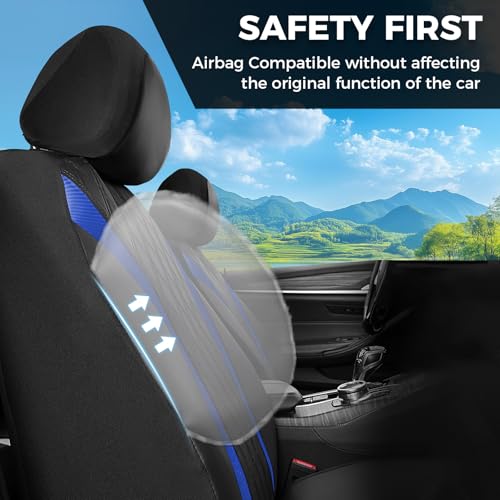 Image of FLORICH Front Car Seat Covers, Leather Seat Covers for Cars, Waterproof Car Seat Protector Breathable, Front Seat Covers for Cars, Automotive Seat Covers Universal Fit for Most Car Truck SUV