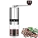 Macinacaffè manuale in acciaio inox, macinacaffè conico con 6 livelli di macinazione, portatile, per casa, ufficio, viaggi, colore argento