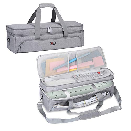 BUBM Double-Layer Carrying Bag Compatible for Cricut Carry Case with Cricut Explore Air(Air2) Cricut Maker Cricut Die-Cut Machine Cricut Silhouette Cameo 3 Accessories