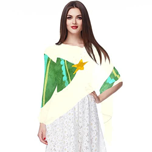 Foulard d'hiver en mousseline de soie femme motif forêt multicolore 10