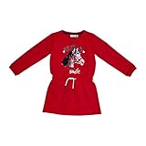 Tunnelzug mit Glitzerkordel Salt & Pepper Mädchen 05113263 Kinderkleid, Cherry red, 116/122