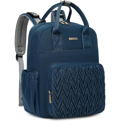 Pomelo Best Sac à Dos à Langer pour Bébé avec Matelas à Langer, Sac à Dos Loisirs Imperméable avec Sangles pour Voyage Camping et Quotidien (Bleu marine)