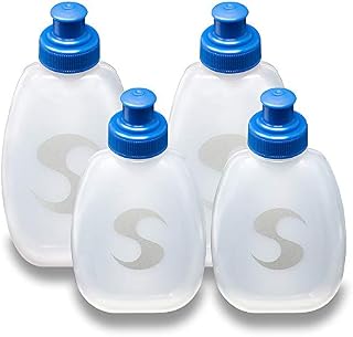 Synergy Running Water Bottles (4-Pack) (6oz/9oz 4-Pack, Blue)