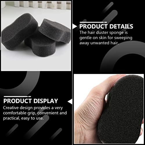 Kallory Hair Sponge 10Pcs Barber Neck Duster, Professional Hair Cutting Sponge Brush Salon Hair Removal Sponge Accessories (Black) Neck Duster #TOP2