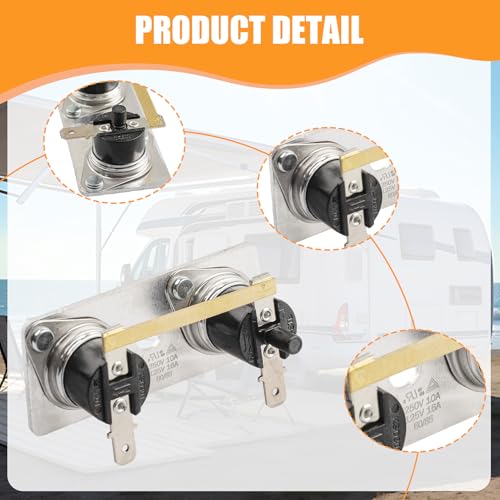 Image of 232306 RV Water Heater Thermostat, RV Water Heater Accessory Compatible with Suburban Water Heaters, Replaceable Water Heater Thermostat Switch, 3-Pack