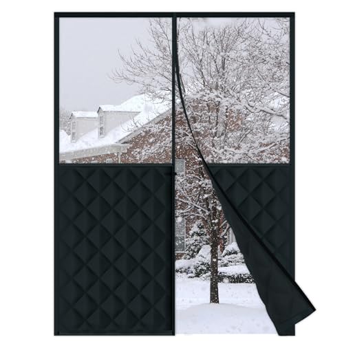 RELIANCER Magnetic Thermal Insulated Door Curtain,Waterproof Oxford Cloth Door Cover