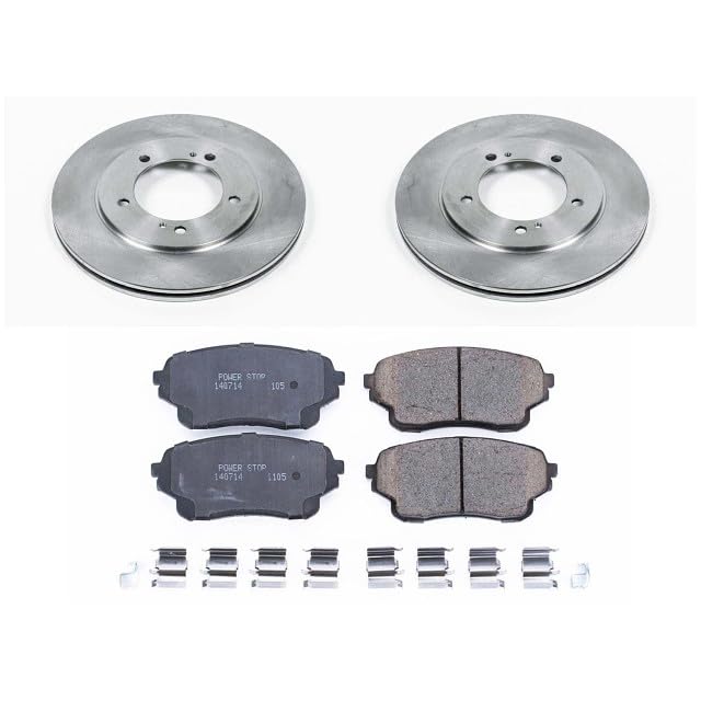 Image of PowerStop Front Brake Kit for Suzuki XL-7 2004-06 - Z17 Ceramic Brake Pads & Disc Rotors Replacement, KOE5437